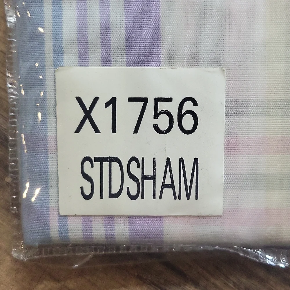 VINTAGE Deadstock Pine Spring Sunrise Standard Sham Plaid - Set of 4 - 11/2/1999